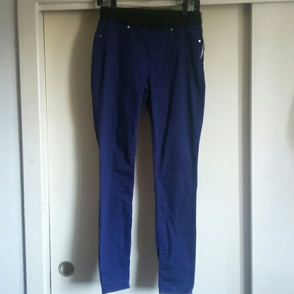 Karen Millen Elastic Waist Side Zip Jeggings